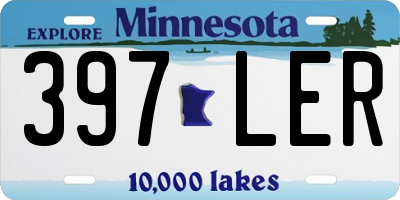 MN license plate 397LER