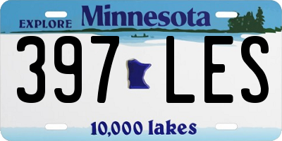 MN license plate 397LES