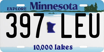 MN license plate 397LEU