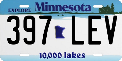 MN license plate 397LEV