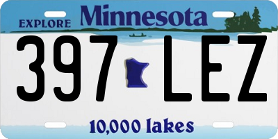 MN license plate 397LEZ