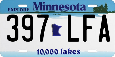 MN license plate 397LFA