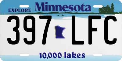 MN license plate 397LFC