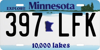 MN license plate 397LFK