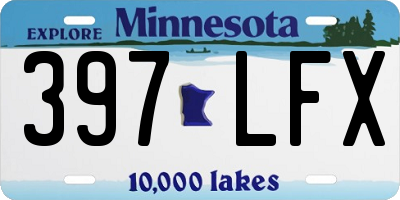 MN license plate 397LFX