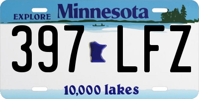 MN license plate 397LFZ