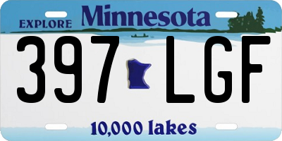 MN license plate 397LGF
