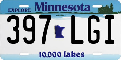 MN license plate 397LGI