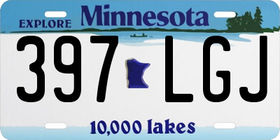 MN license plate 397LGJ