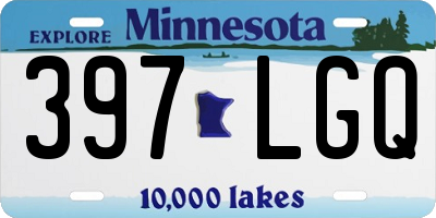 MN license plate 397LGQ