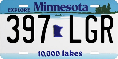 MN license plate 397LGR