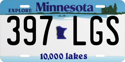 MN license plate 397LGS