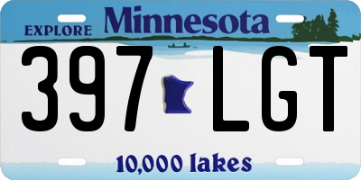 MN license plate 397LGT