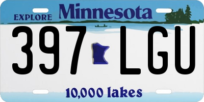 MN license plate 397LGU