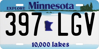 MN license plate 397LGV