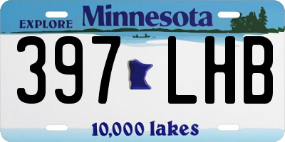 MN license plate 397LHB