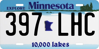 MN license plate 397LHC