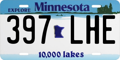 MN license plate 397LHE
