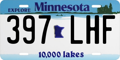 MN license plate 397LHF