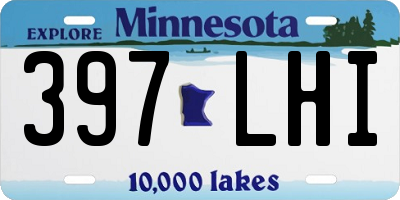 MN license plate 397LHI