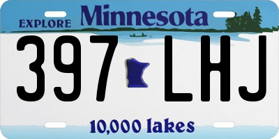 MN license plate 397LHJ