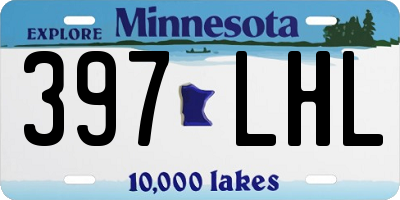 MN license plate 397LHL