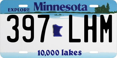 MN license plate 397LHM