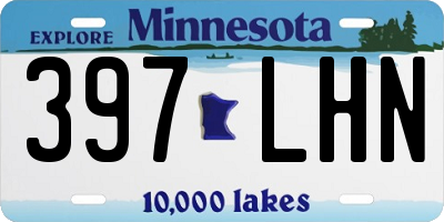 MN license plate 397LHN