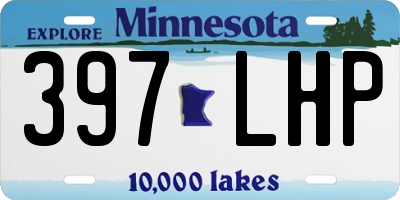 MN license plate 397LHP