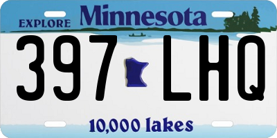 MN license plate 397LHQ