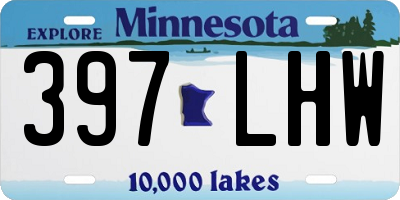 MN license plate 397LHW