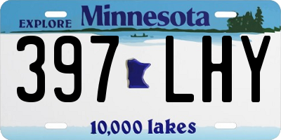 MN license plate 397LHY