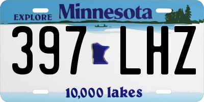 MN license plate 397LHZ
