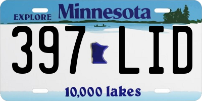 MN license plate 397LID