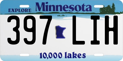 MN license plate 397LIH