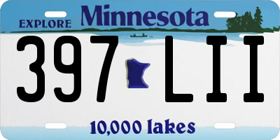MN license plate 397LII