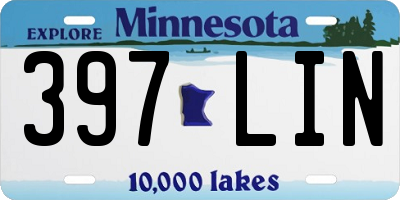 MN license plate 397LIN