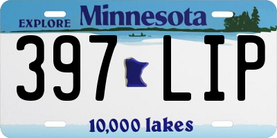MN license plate 397LIP