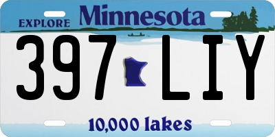 MN license plate 397LIY