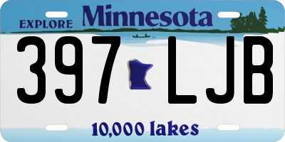 MN license plate 397LJB