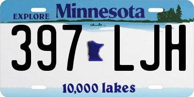 MN license plate 397LJH