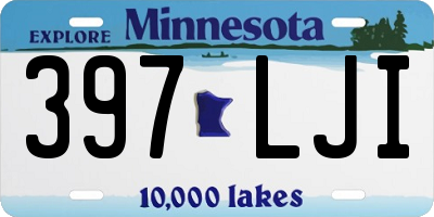 MN license plate 397LJI