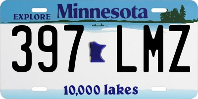 MN license plate 397LMZ