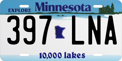 MN license plate 397LNA