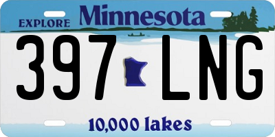 MN license plate 397LNG