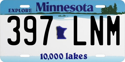 MN license plate 397LNM