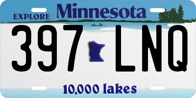 MN license plate 397LNQ