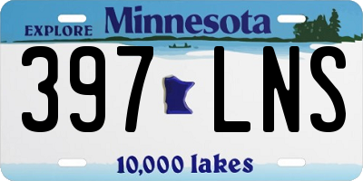 MN license plate 397LNS
