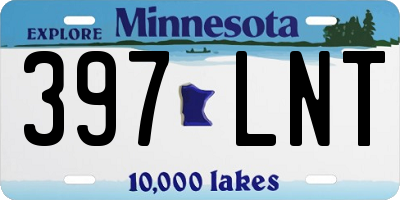 MN license plate 397LNT