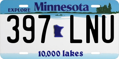 MN license plate 397LNU